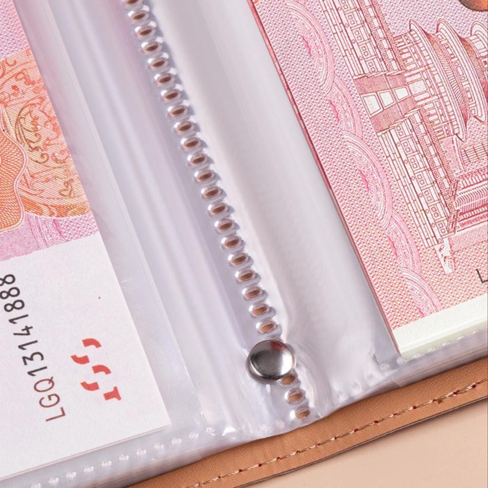 MOLIHA 100 ซองประหยัดเงิน Challenge ความจุขนาดใหญ่ Get Rich Overnight Mini Binder Saving Challenge, PU ประหยัดเงินกันน้ําแผ่นคนรัก - รูปที่ 3