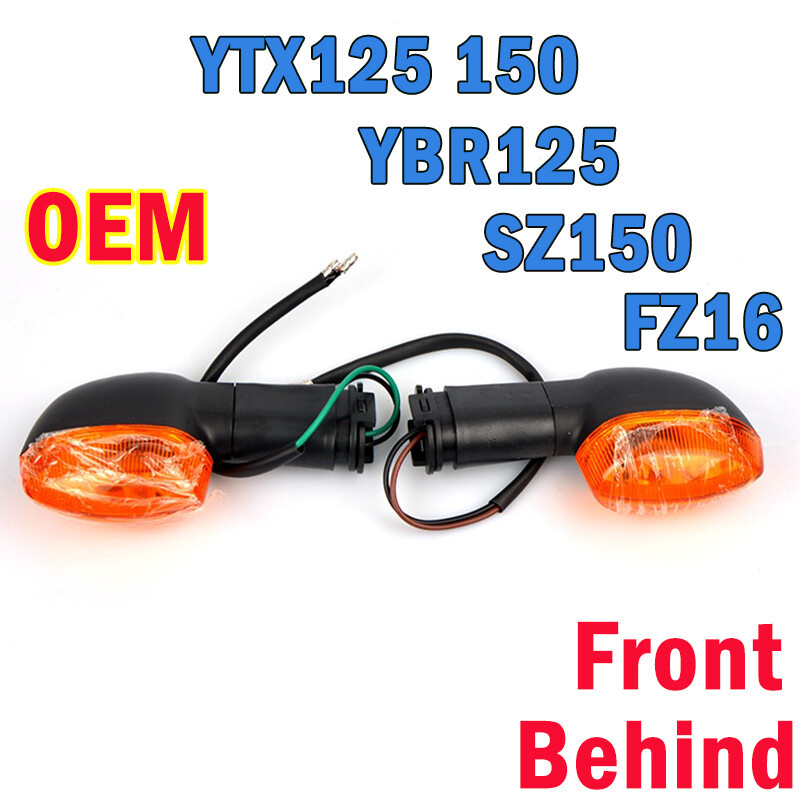 1 คู่ไฟเลี้ยวสําหรับ YAMAHA YTX125 YTX150 SZ150 FZ16 YBR125 YBR250 WR250R รถจักรยานยนต์ด้านหน้าด้านห