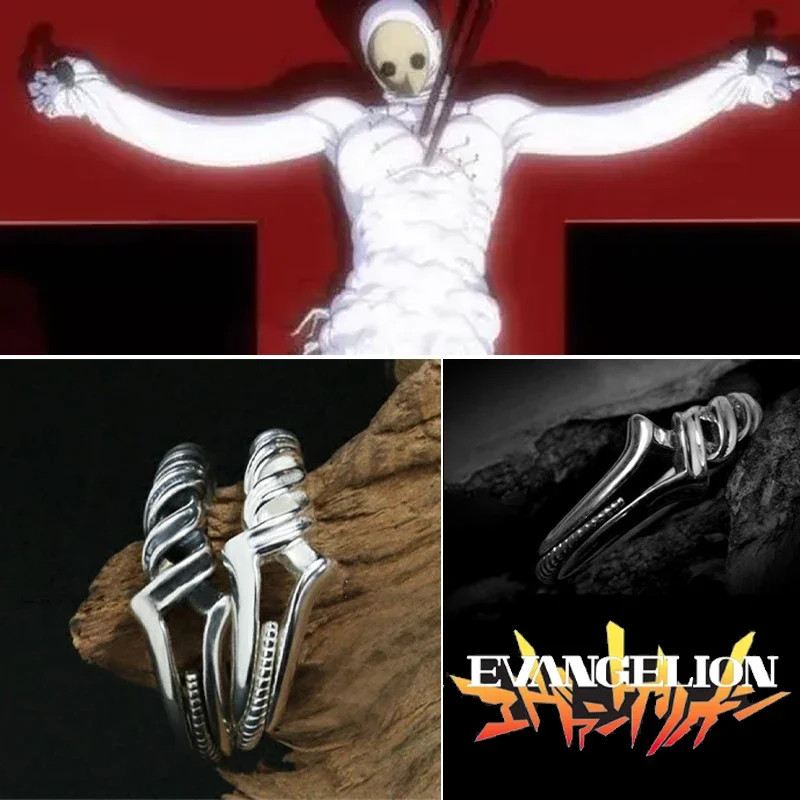 อะนิเมะ Evangelion แหวน Spear of Longinus ปรับเปิดแหวนบุคลิกภาพผู้ชายเครื่องประดับของขวัญ