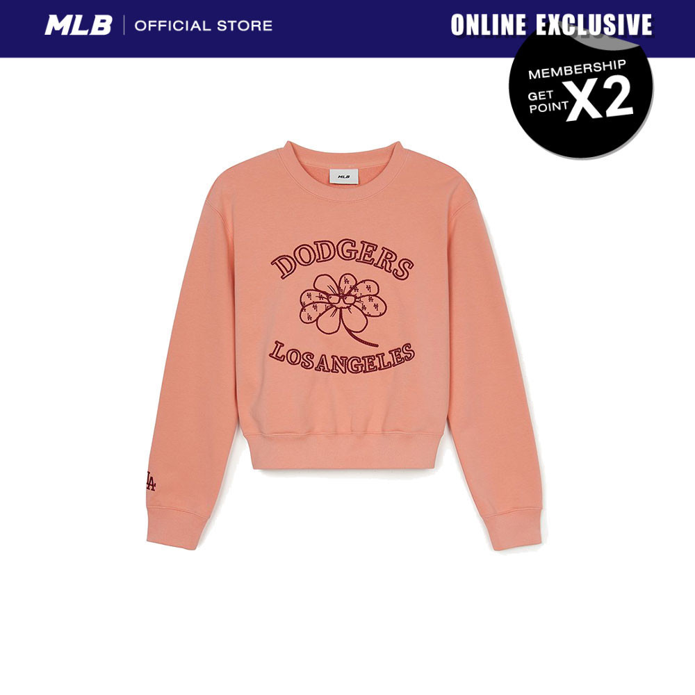 MLB เสื้อสเวตเชิ้ต Floral รุ่น 3FMTF0144 07PCS สีส้มอ่อน