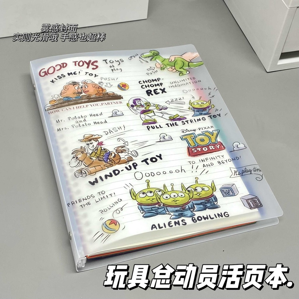 Toy Story Loose-leaf ที่ถอดออกได้ ins โน๊ตบุ๊คการ์ตูน Notepad นักเรียนหลวมใบ