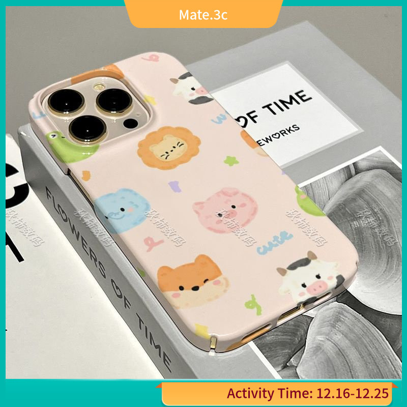 เคสโทรศัพท์มือถือแบบแข็ง ลายสิงโต เนื้อเงา สําหรับ Iphone 15promax 14Pro 13 12 11x695D