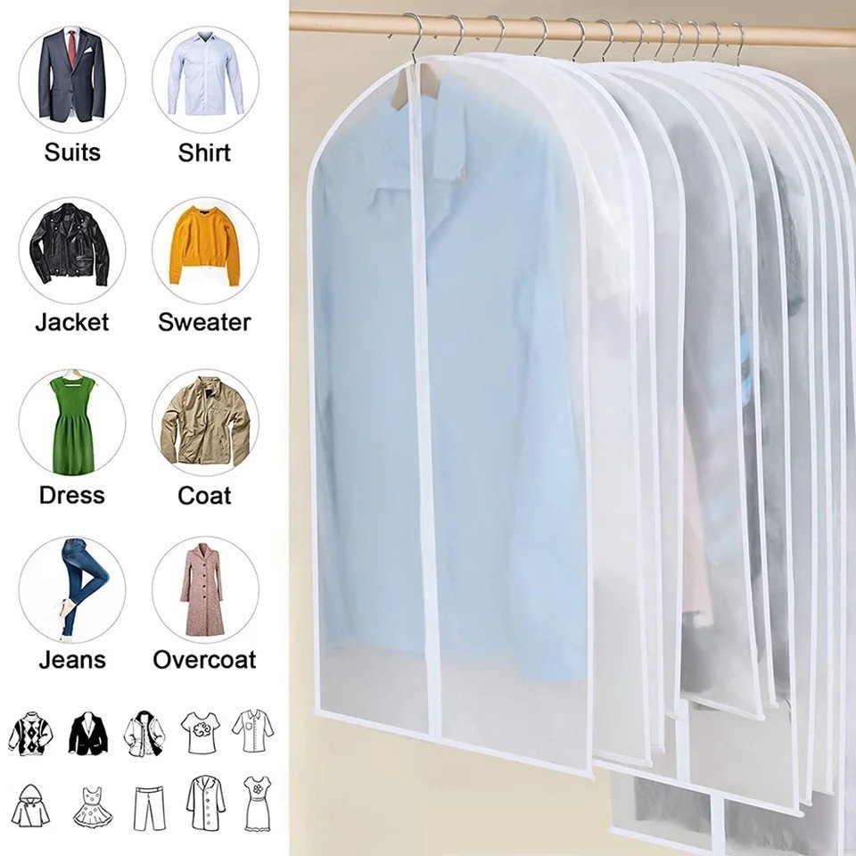 Crystal ถุงคลุมเสื้อผ้า ช่วยป้องกันฝุ่น กันแมลง มีซิปใช้งานง่าย ช่วยให้ตู้เป็นระเบียบ - รูปที่ 7