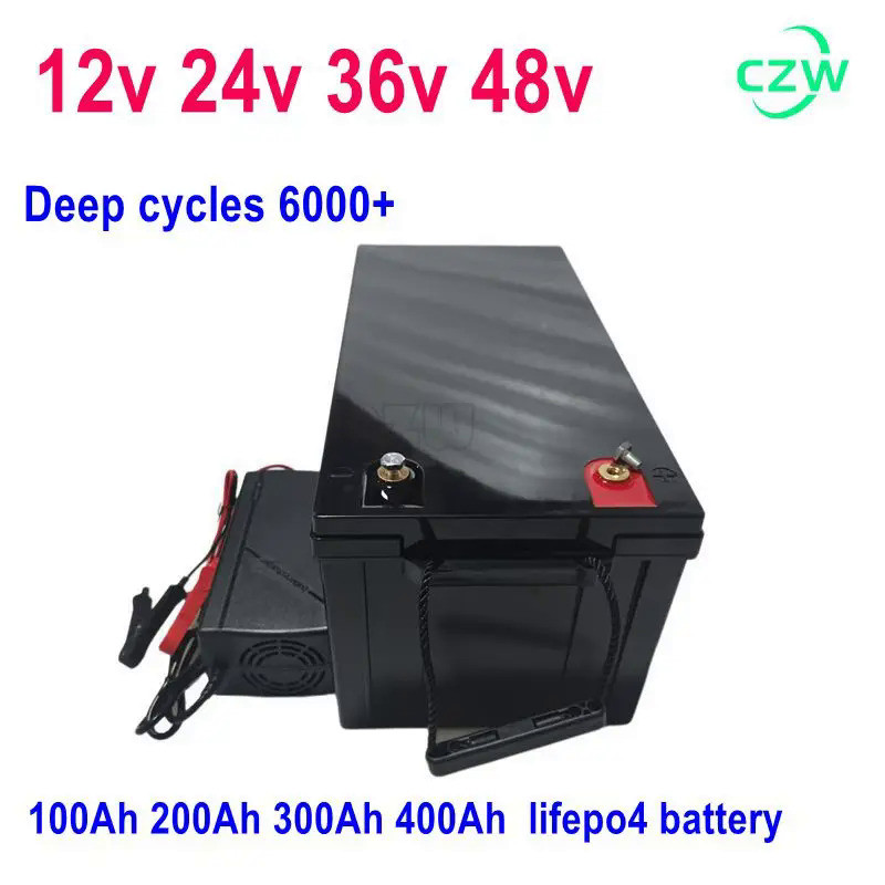 12V 200AH 300AH 400Ah 24V 150Ah 200Ah 36V 48V 100Ah Lifepo4 lithium battery eu deep cycle for car au
