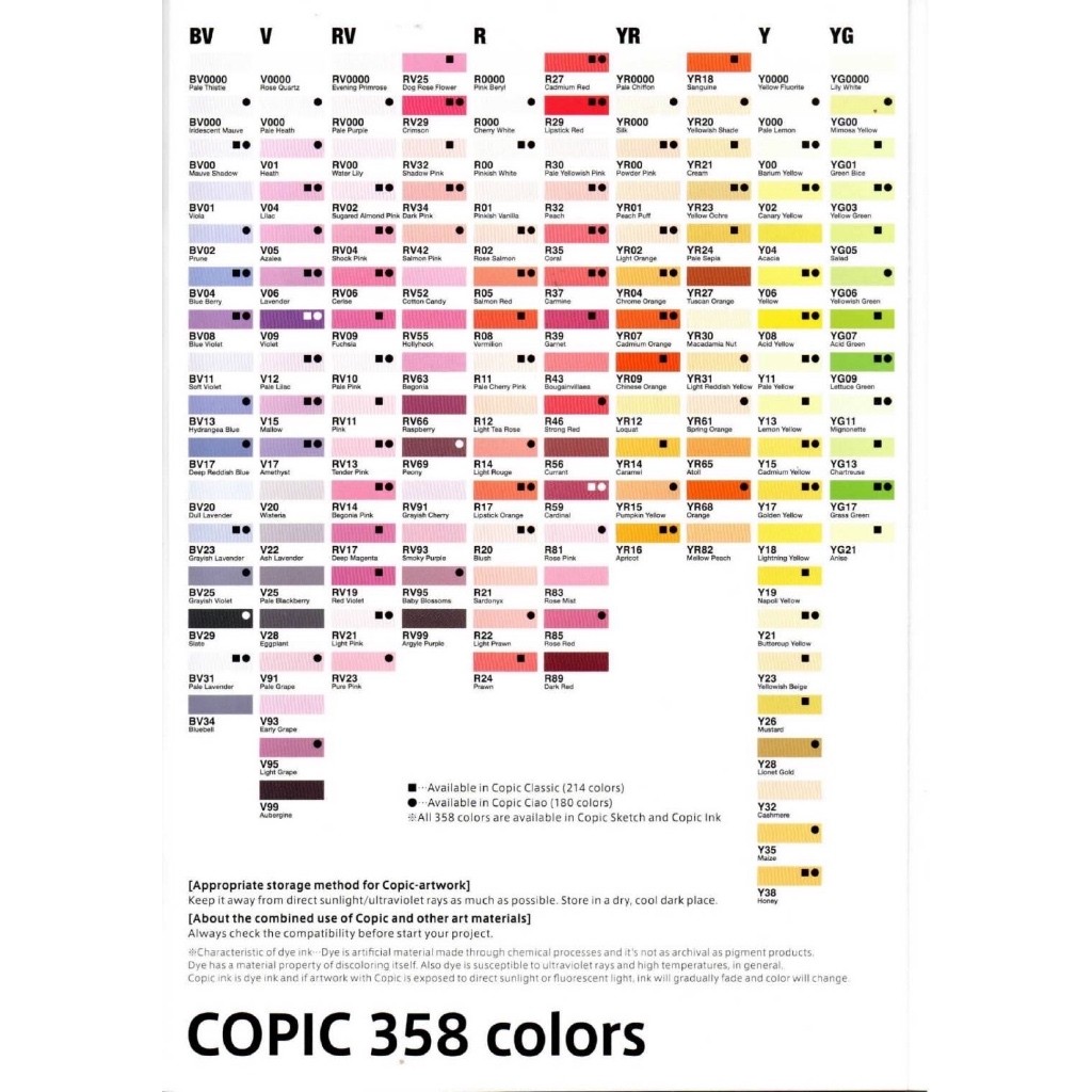 [E, F, A] Copic Sketch Marker I ปากกามาร์คเกอร์ 2 หัวในด้ามเดียวจากญี่ปุ่น