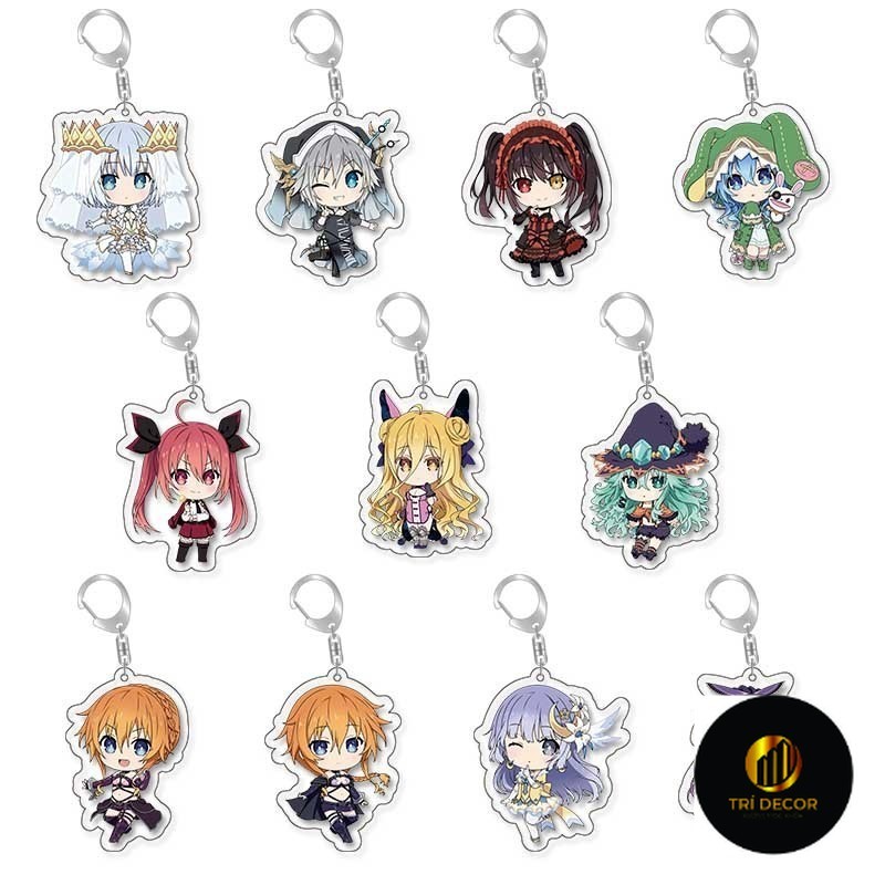 DIRECT Day Yatogami Tohka Yoshino Itsuka Kotori Yamai Yuzuru อะนิเมะจี้อะคริลิคพวงกุญแจ Ph