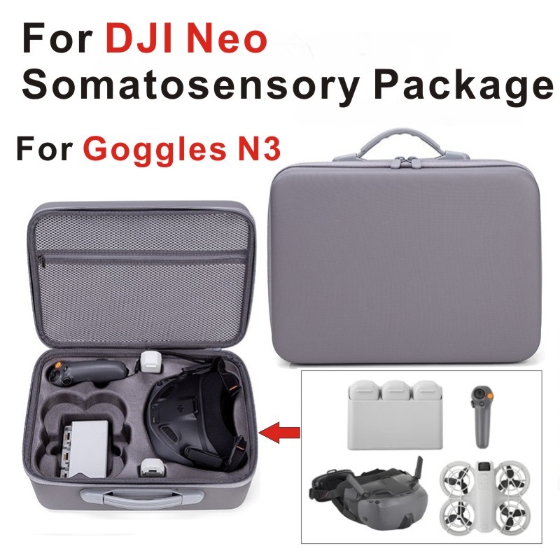 สําหรับ DJI Neo Somatosensory Flying Combo กระเป๋าเก็บสําหรับ DJI Neo Goggles N3 กรณีและอุปกรณ์เสริมสําหรับกระเป๋า Neo ป้องกัน