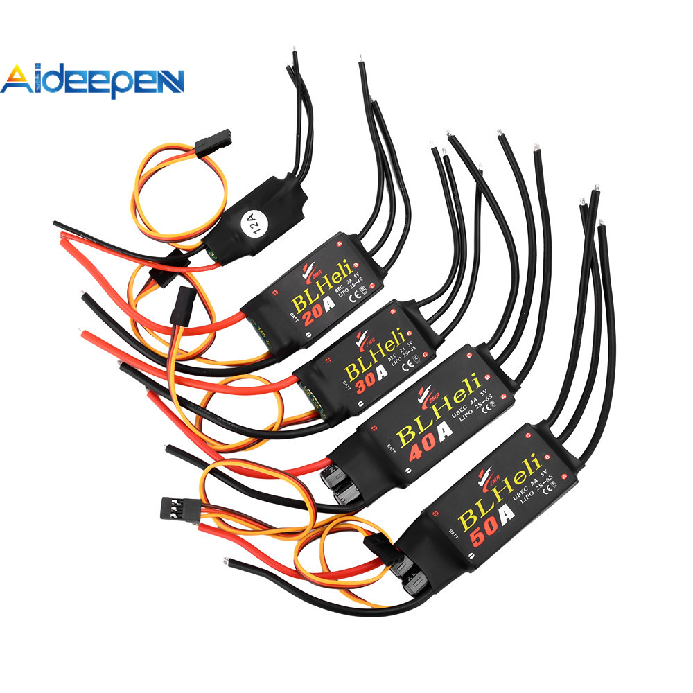 Aideepen BLHeli brushless ESC12A/20A/30A/40A/50A พร้อม UBEC สําหรับรุ่น quadcopter