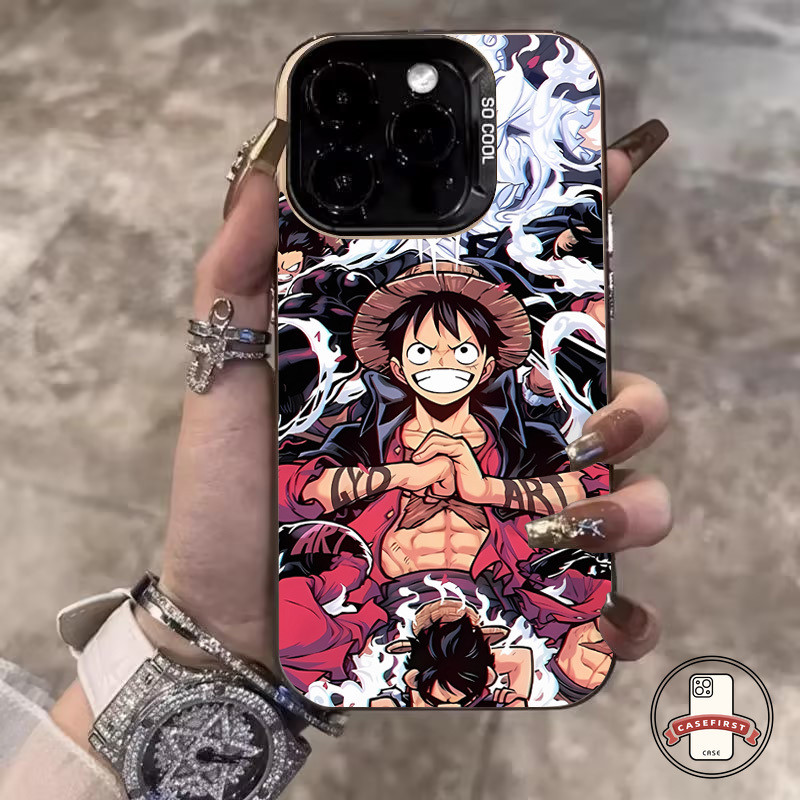 แนวโน้มการ์ตูนชิ้นหนึ่งน่ารักเคลือบฟฟี่นุ่ม เคส IPhone 7Plus 15 11 16 13 12 14 Pro Max XR 16 14 8 7 15 Plus X XS Max SE
