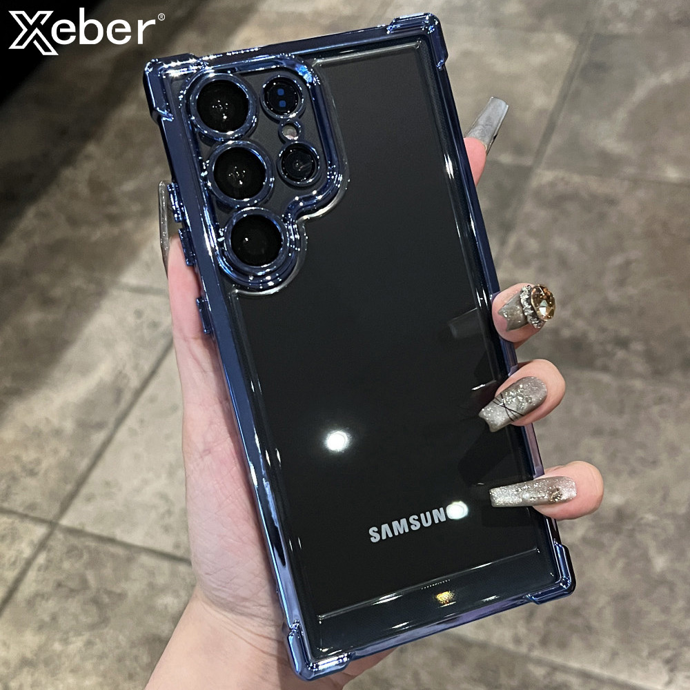 SAMSUNG หรูหราชุบเกราะสําหรับsamsung S25 S24 S23 Ultra S22 Plus FE A55 A54 A53 A35 A25 A15 A34 กันกระแทกฝาครอบ