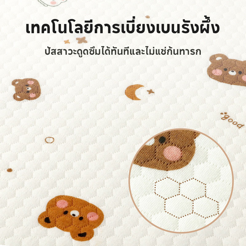COD แผ่นรองเปลี่ยนผ้าอ้อม แผ่นซับฉี่เด็ก ผ้ายางรองฉี่เด็กแรกเกิด 50*70cm ผ้าฝ้ายกันน้ํา - รูปที่ 3
