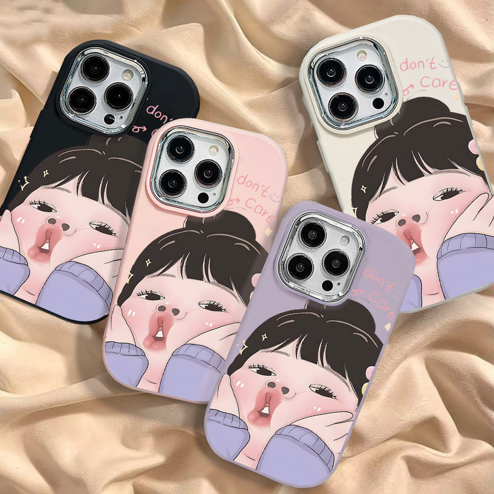 🔥เคสไอโฟน Case เคส iPhone 17 Air 11 16 15 13 14 12 Pro Max XS Max XR X 7 8 Plus เลนส์โลหะชุบไฟฟ้าหรูหรา เรียบง่าย