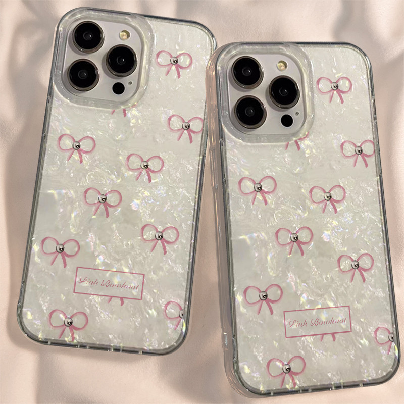 สําหรับ เคสไอโฟน11 รูปแบบโบว์ เคสโทรศัพท์ For iPhone 11 12 13 14 16 15 Pro Max X 7P 8P XS Max XR 15PLUS เคส เคสไอโฟนสวยๆ