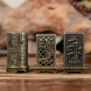 เตา Baifu แนวตั้งคิ้วบนกระถางธูปกลวงสำหรับตกแต่งสำนักงานกระถ…