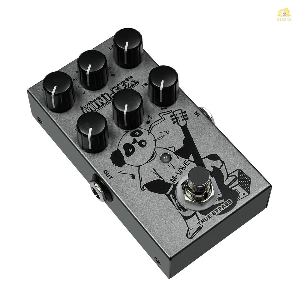 M-vave เอฟเฟกต์ไฟฟ้าเหยียบ Heavy Metal กีตาร์ไฟฟ้า Overload Distortion Effector 3 ส่วน EQ Adjuster แบบพกพา British Distortion กีตาร์สําหรับลําโพงผสมหูฟัง