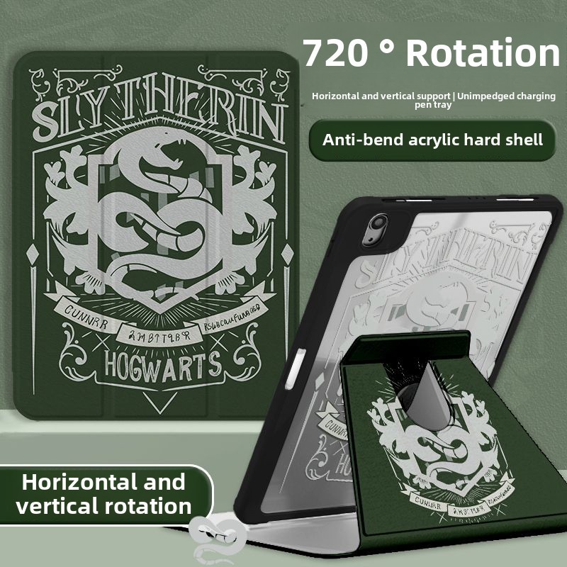 360 ° Rotation เคส iPad อะคริลิคสําหรับ iPad Air4 Air5 10.9 gen9 gen8 gen7 2020/2021 Pro11 Harry Pot