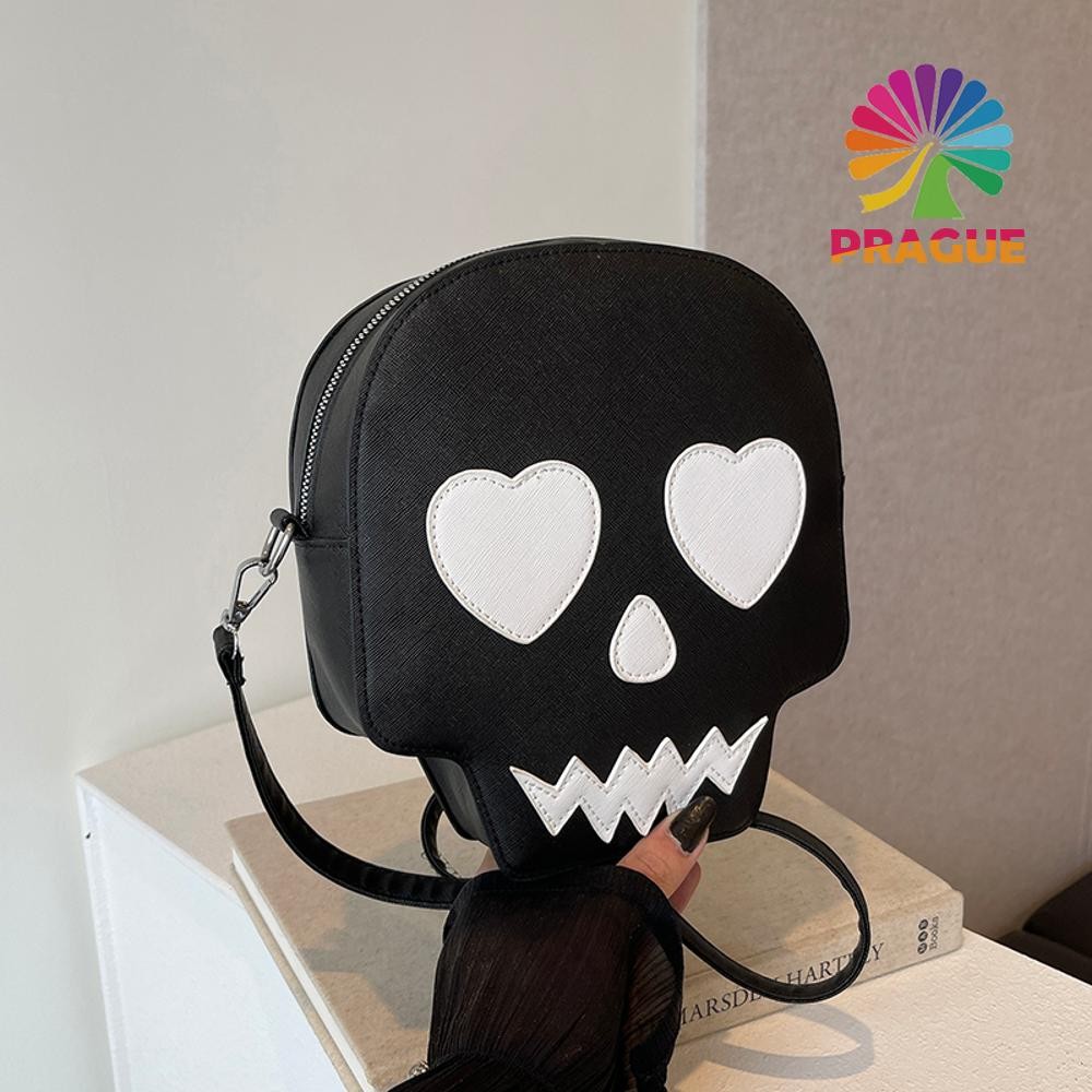 Pu Skeleton Bag Creative Crossbody Wallet Ghost Crossbody Bag Ghost Satchel Bag [prague.th]