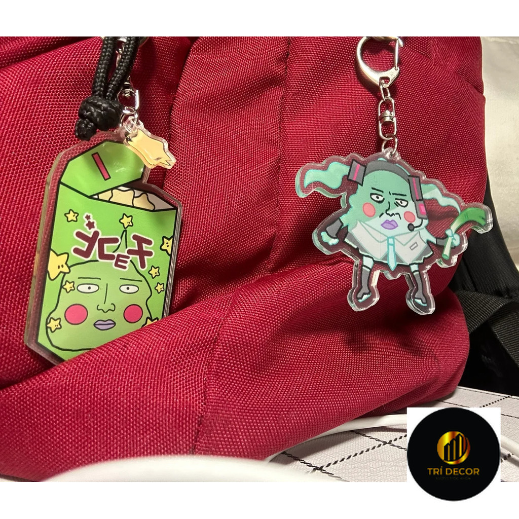 Mob Psycho อะนิเมะพวงกุญแจผู้หญิง Ekubo Miku อะคริลิคพวงกุญแจตลก Man พวงกุญแจกระเป๋าจี้