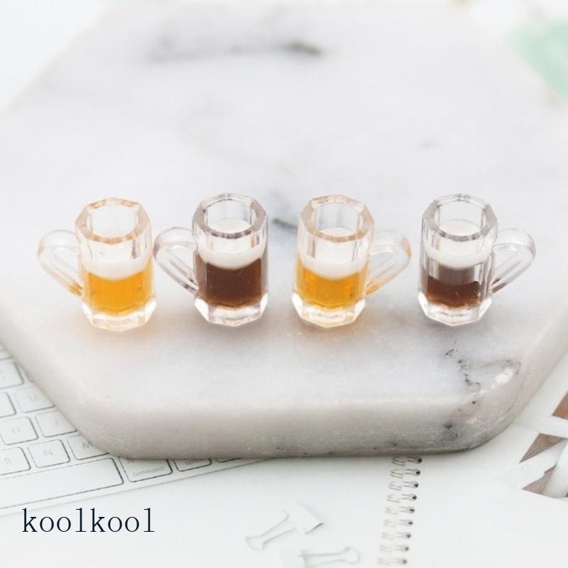 คูล จําลองถ้วยไวน์มินิแก้วเบียร์แว่นตาเรซิ่น ของจิ๋ว ถ้วยรุ่น-10ชิ้น