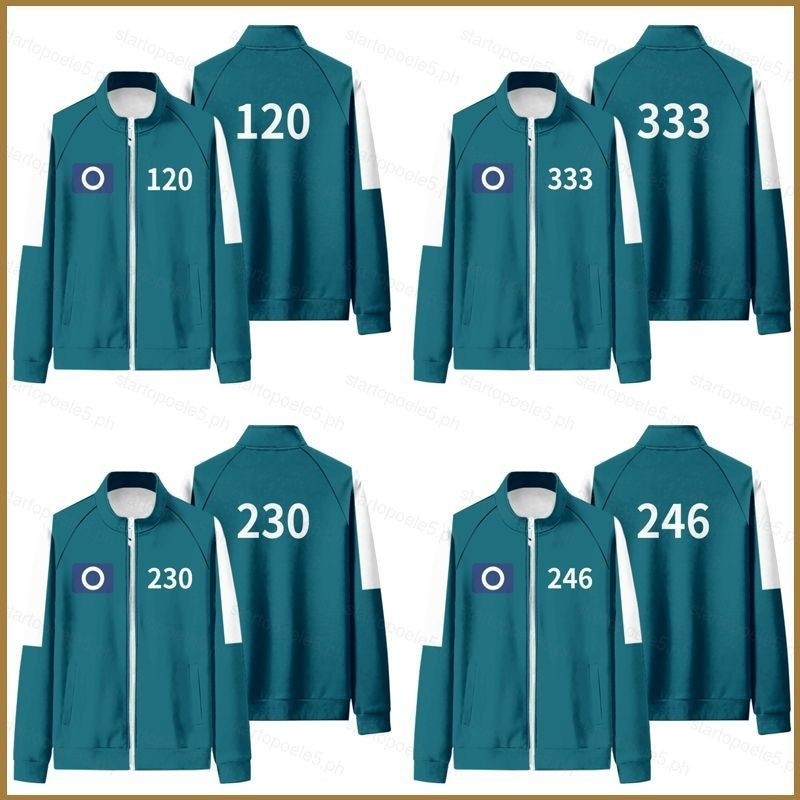 Squid Game Season 3 หมายเลข 246 230 333 120 โชว์ซิปเสื้อกันหนาวเสื้อแจ็คเก็ต Unisex Top