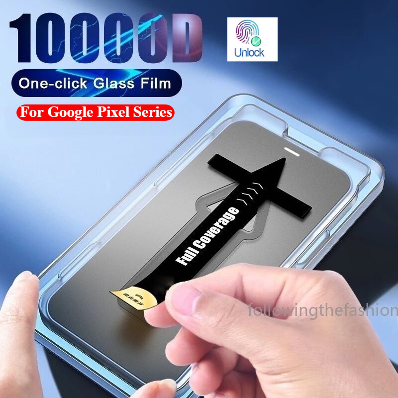 ฟิล์มเสริมอัตโนมัติ Applicator HD กระจกนิรภัยสําหรับ Google Pixel 9a 5G Pixel 9a 9Pro 9Pro XL 8 7 6 A Pro คลุมทั้งหมดป้องกันหน้าจอเพียงคลิกเดียวติดตั้งป้องกันฝุ่นฟรี