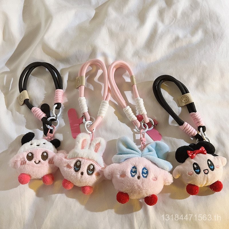 ของเล่นตุ๊กตาหัวกระต่ายน่ารัก สายห้อยโทรศัพท์ สายรัดข้อมือสำหรับผู้หญิง สายถักสีชมพู สายโซ่ USB Flash Drive Lanyard 29