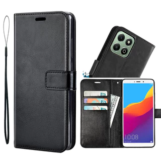 เคส HONOR X6B JDY-LX1 X6A X6B JDY-LX2 x6a x6b x6c ปลอกธุรกิจหนังพับหัวเข็มขัดกระเป๋าพร้อมกระเป๋าสตางค์เชือกและเคสโทรศัพท์ 5WUL