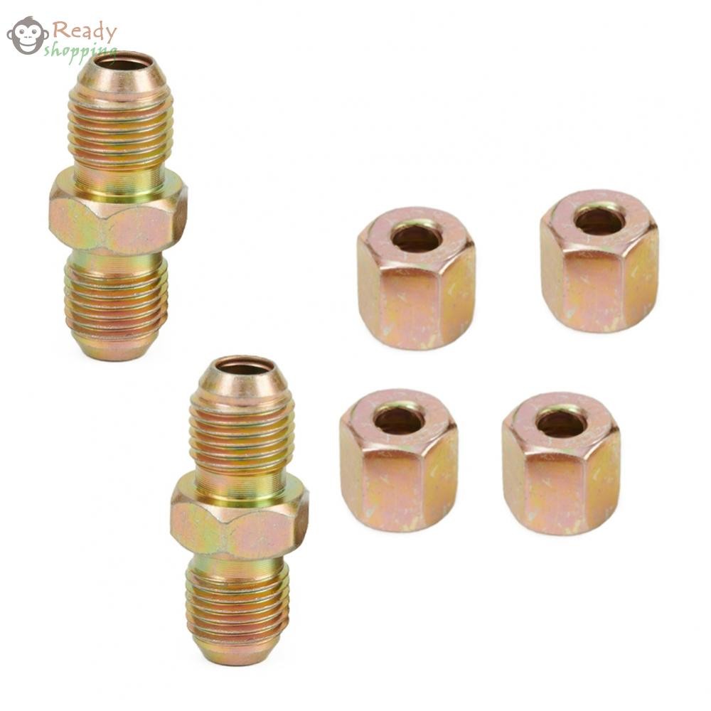 ขั้วต่อท่อเบรค 10mmx1mm 2 Way Inline ชาย + หญิงชุดถั่วสําหรับ 3/16 ท่อ
