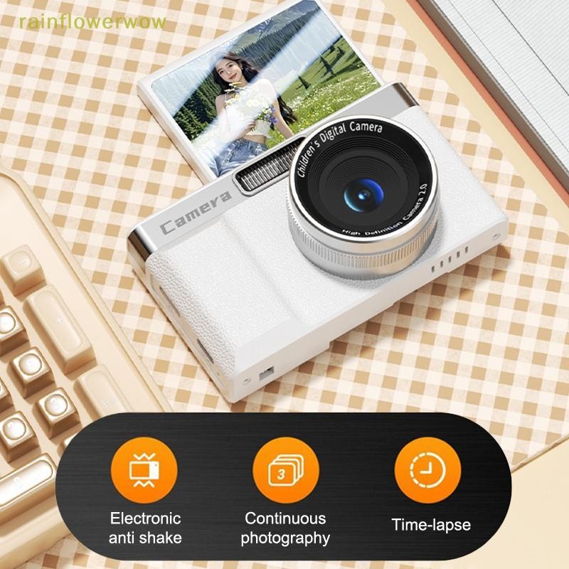 กล้องดิจิตอลC&B CCD Travel 180°Flip Screen Selfie Camara 96MP Autofocus 8X Zoom Entry-Level Kids Camara กล้องการ์ดแบบพกพา (th)