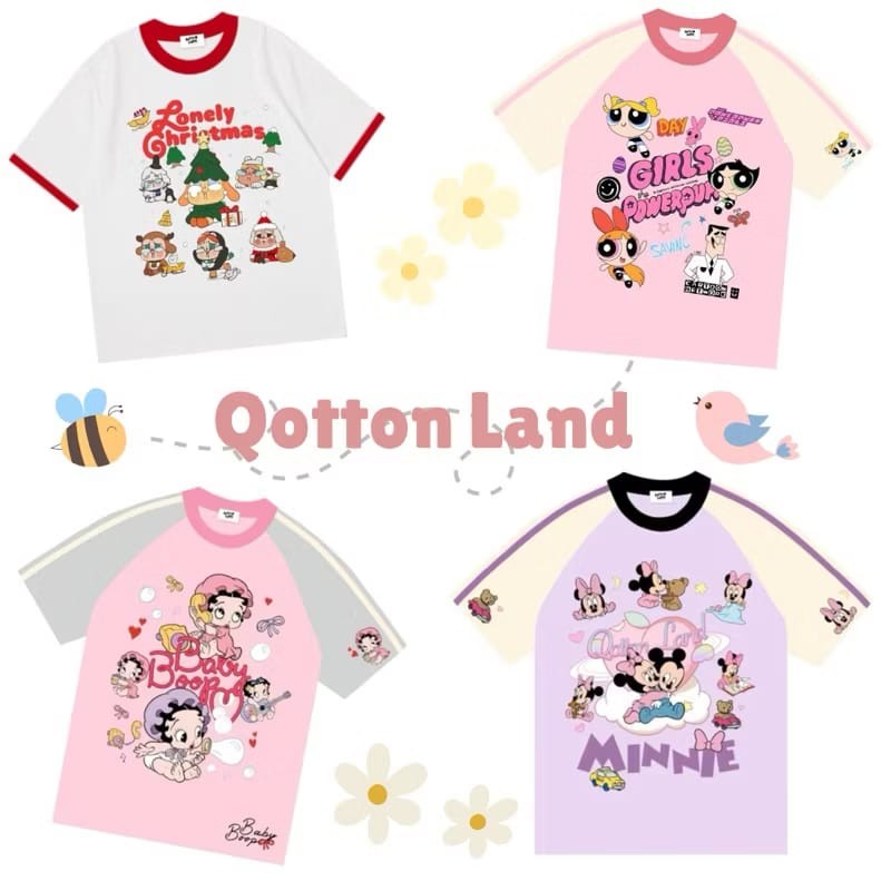 Poisonimport.id - เสื้อยืด Qotton Land พร้อมมากมายมากมายมากมายมากมายและมีริบบิ้น