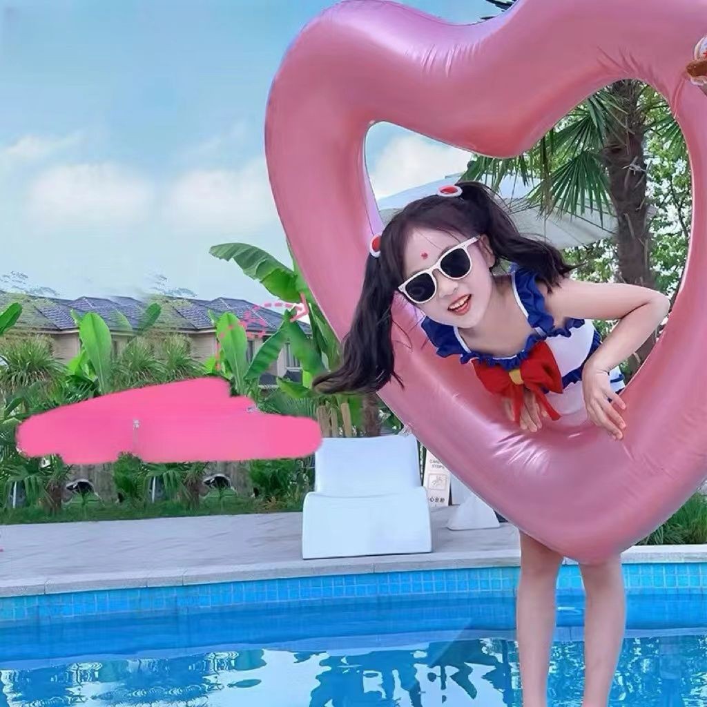 ชุดว่ายน้ําเด็กผู้หญิงสไตล์ใหม่ฤดูร้อนเด็กทารกสาวน้อยชุดว่ายน้ําชิ้นเดียวเด็กเจ้าหญิงวันหยุดสไตล์ตะวันตก - รูปที่ 5