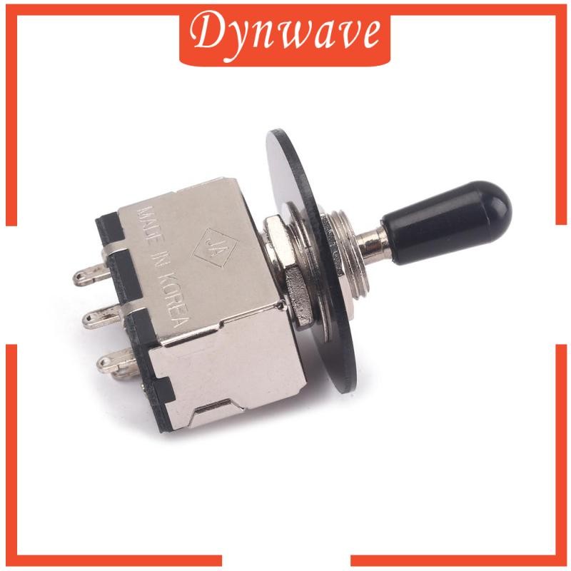 [Dynwave] 3 Way Toggle Switch Pickup Selector W/ Black Knob สําหรับกีตาร์ Les Paul