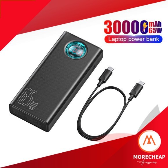 🔥ถูก/แท้🔥Baseus Power Bank notebook 65W PD + QC3.0 ความจุ 30000mAh / 26800mAh แบตสำรอง 65W Laptop Po