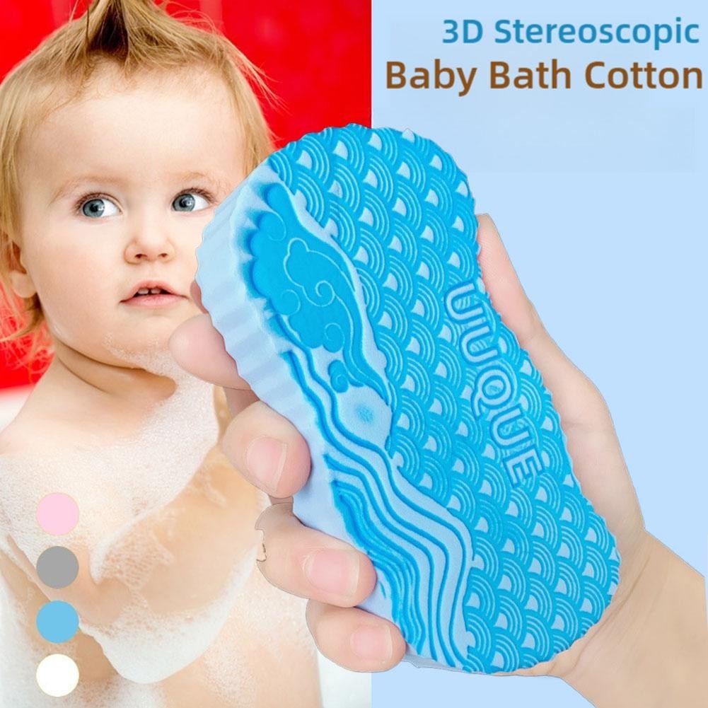 VNICE ฟองน้ําอาบน้ําสําหรับเด็กลายการ์ตูนผิวที่มีสีสันฟองน้ําอาบน้ําฟองน้ํานุ่ม Body Scrubber Bath E