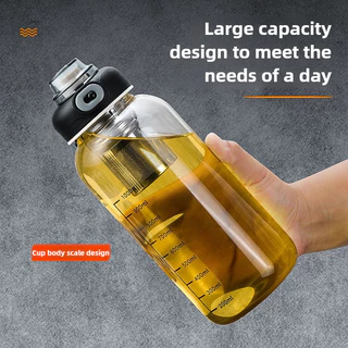 2000ML แก้วความจุขนาดใหญ่กีฬากลางแจ้งแบบพกพาถ้วยชา Handy Cup ถ้วยน้ําอุณหภูมิสูงชาถ้วยแยก