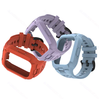 สายซิลิโคนสําหรับ Xiaomi Redmi นาฬิกา 6 5 4 Active Lite กรณีกีฬา Band Smartwatch สายคล้องคอสําหรับ Redmi นาฬิกา 5Active TPU แบบบูรณาการ Anti-Drop สายรัดข้อมือ