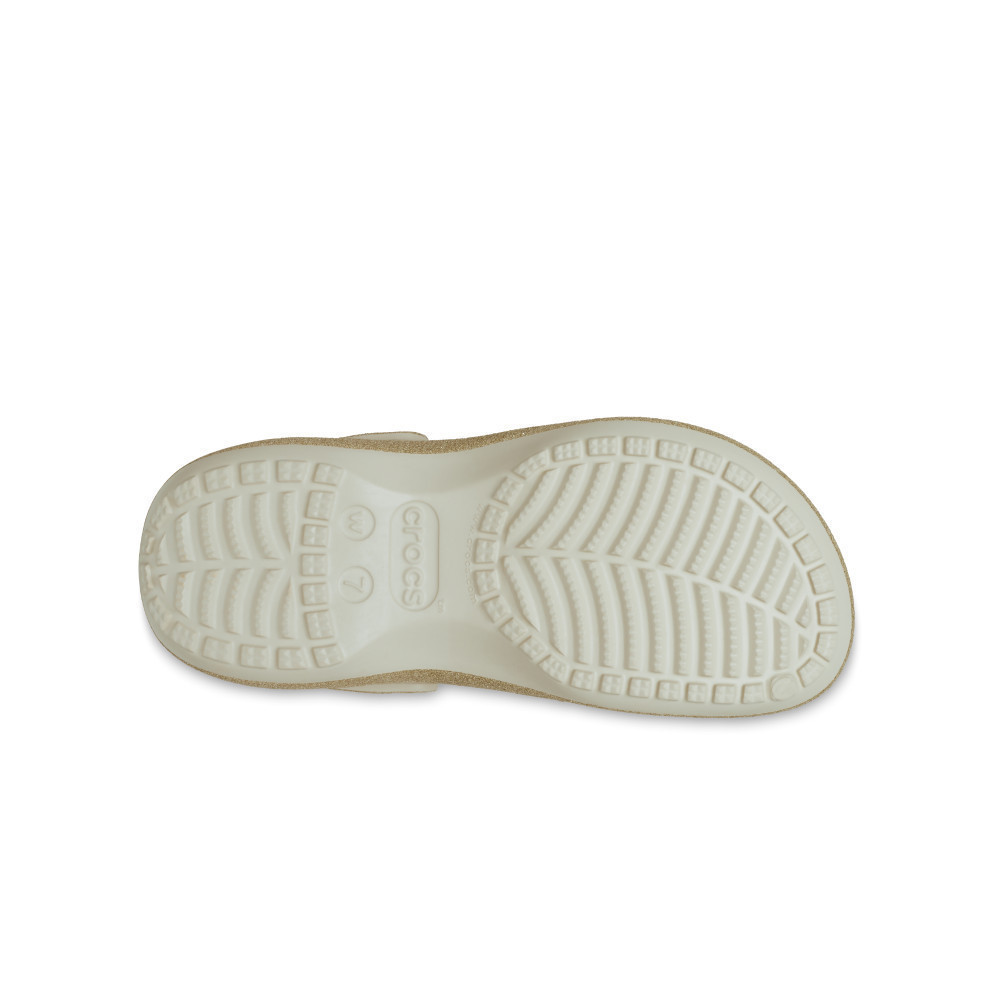 CROCS รองเท้าลำลองผู้หญิง CLASSIC PLATFORM GLITTER EMB CLOG รุ่น 211391-710 - GOLD