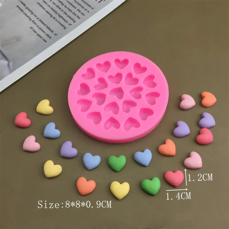 มินิรอบ/หัวใจ/ดอกไม้/ดาวรูปร่างแม่พิมพ์ซิลิโคน ทําเอง ฉ ออนดานท์ เค้กขอบเครื่องมือตกแต่งช็อคโกแลต กัมเพส เรซิ่นดินแม่พิมพ์ - รูปที่ 2