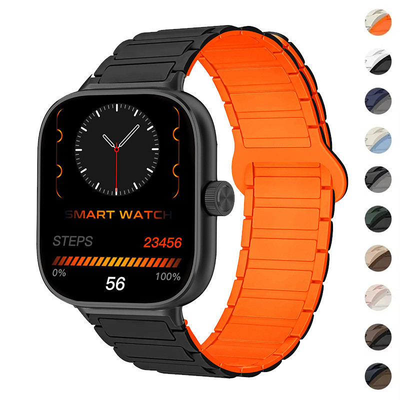 สร้อยข้อมือแม่เหล็กสําหรับRedmiนาฬิกา 5 4 สายซิลิโคนสําหรับXiaomi Mi Band 8pro 9pro Watchbandเปลี่ยนอุปกรณ์เสริมCorrea