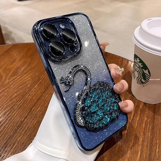เคสโทรศัพท์สําหรับOPPO Reno 15F 15 14F 14 13F 13 12F 12 11F 11 10 8T 7Z 8Z 8 7 6Z 6 5 4G 5GไหลG Glitter Swanนุ่มปกหลัง