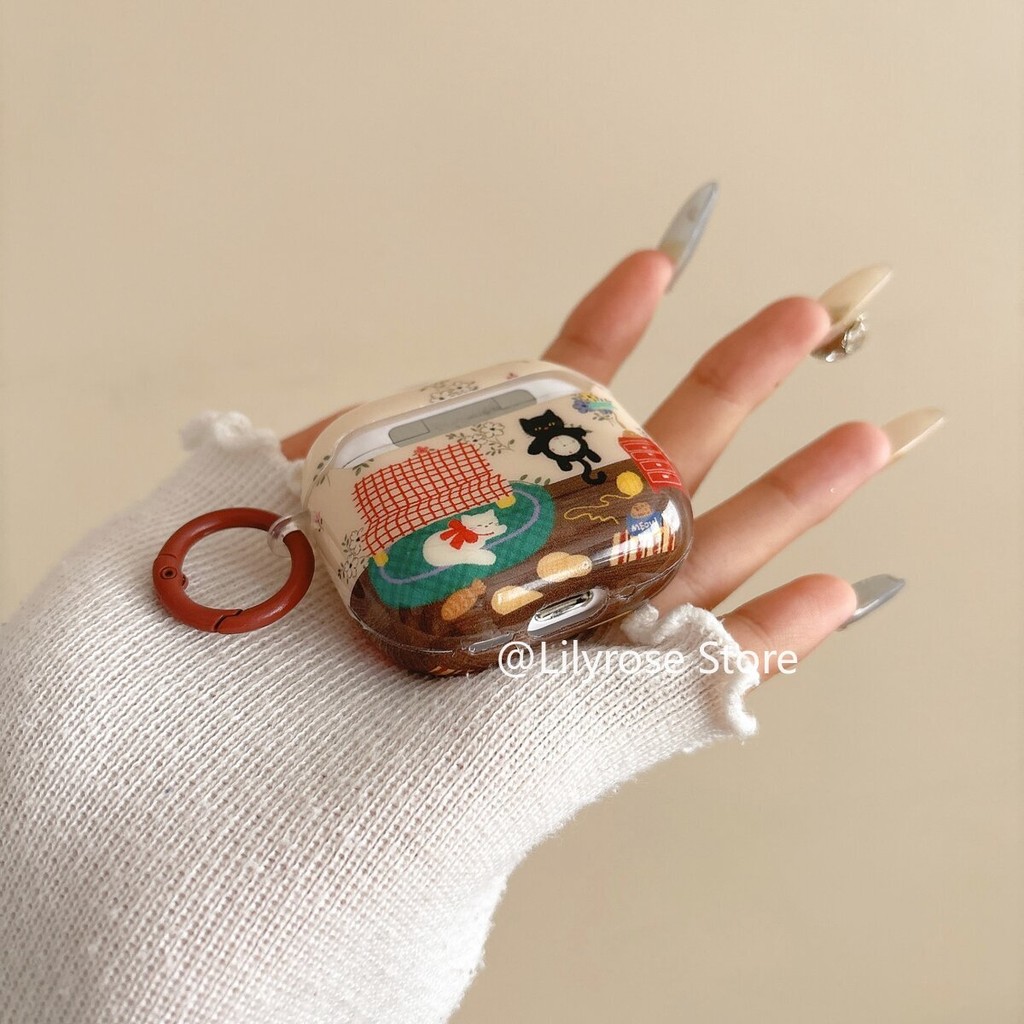 เคสสําหรับ AirPods 4 [2024] AirPods Pro2 Pro 3 2 1 ฝาครอบหูฟังบลูทูธไร้สายของ Apple IMD การ์ตูนแมวนุ่ม
