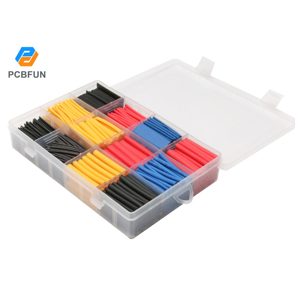 Pcbfun 780 ชิ้นท่อหดความร้อนชุดท่อหดความร้อนอัตราส่วน 2:1 ปลอกสายไฟ Assortment พร้อมกรณี