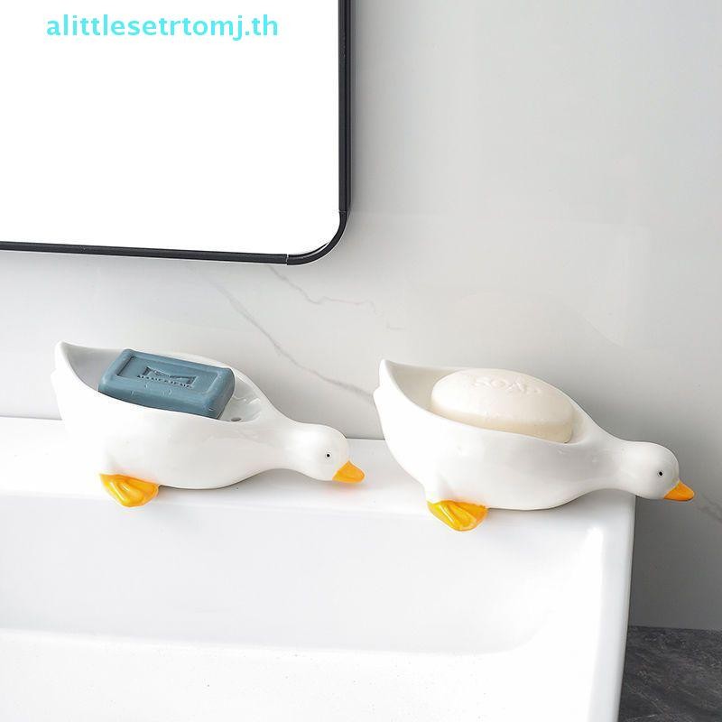 Alittlese 1PC เป็ดสีเหลืองรูปร่างกล่องสบู่การ์ตูนจานสบู่ Drainable ที่วางสบู่คอนเทนเนอร์สบู่จานสบู่สําหรับถาดอุปกรณ์ห้องน้ํา TH - รูปที่ 5