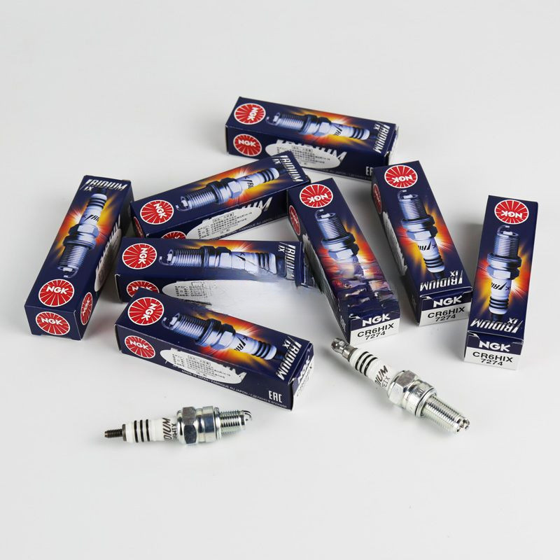 หัวเทียนมอเตอร์ไซค์ NGK Iridium CR6HIX สำหรับ Yamaha Fuxi 125 Qiaoge i Patrol Eagle Xuying สากล
