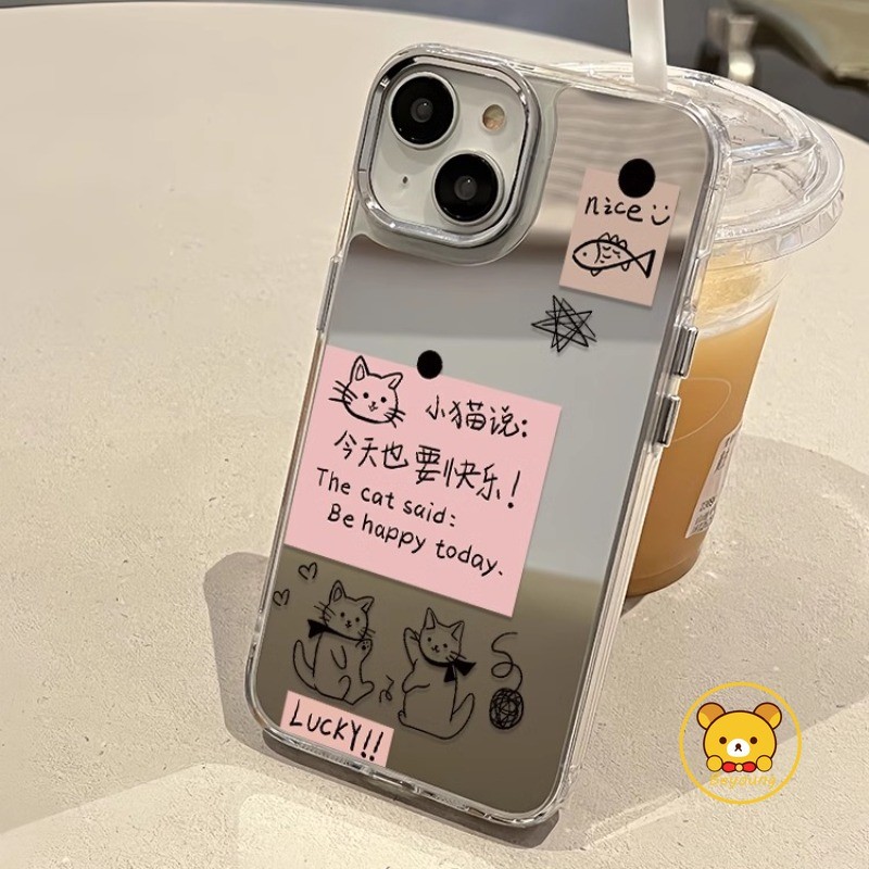 แมวน่ารักกระจกสําหรับ Honor X60 X60i X50 X40 GT Pro Power X50i X40i X30i X30 5G 4G การ์ตูนเคสโทรศัพท