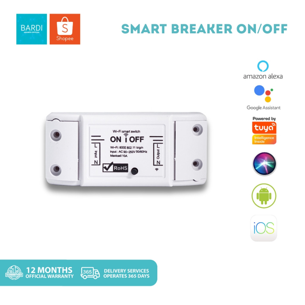 BARDI Smart BREAKER ON OFF Switch ไร้สาย IoT Home Automation