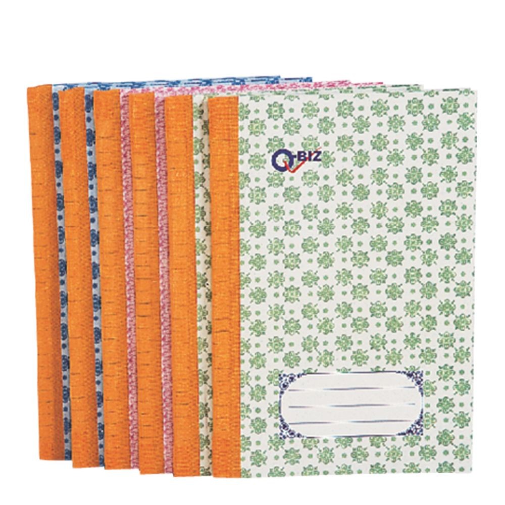 คิวบิซ สมุดปกแข็งลายไทย 55 แกรม 70 แผ่น แพ็ค 6 เล่ม / Q-BIZ Exercise Thai Book 55G 70 Sheet 6Pcs/Pac