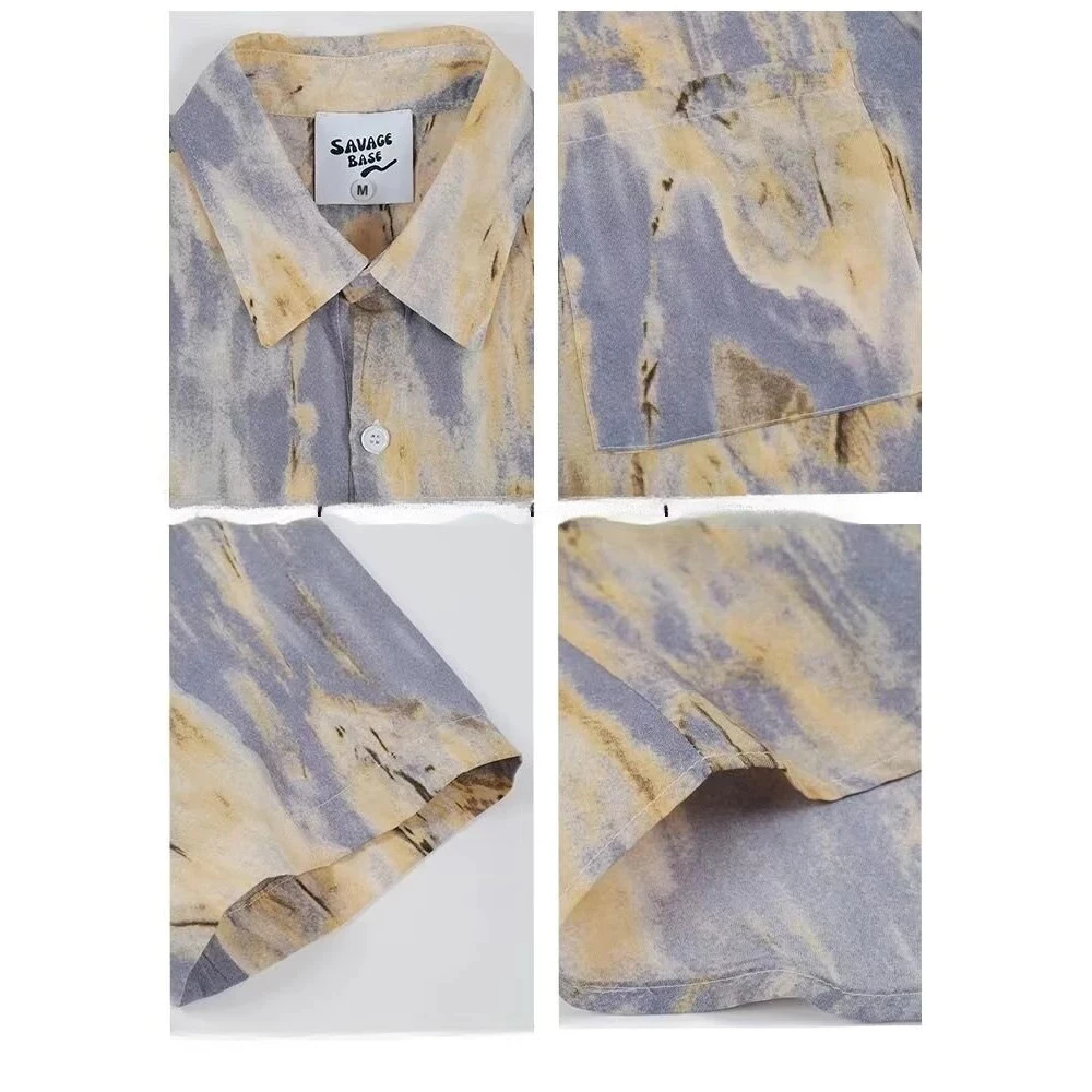 เสื้อเชิ้ตแขนสั้นลายมัดย้อม สไตล์อเมริกัน thumbnail 5
