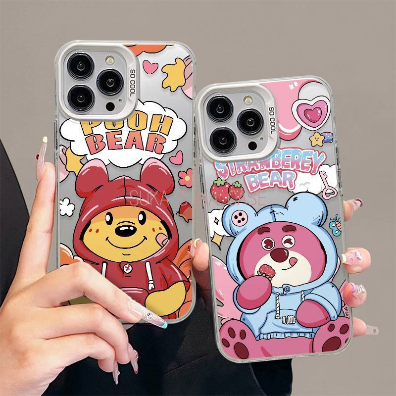 Winnie the P00h Lot0 ของเล่น storry case OPPO series Compatible สําหรับ-Oppo-A8-A18-A15-A16-A57-A55-