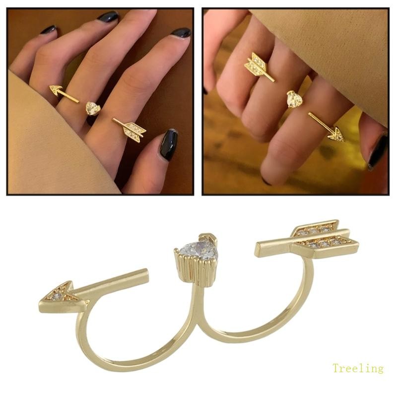 Treeling Cupid-Arrow Ring งานแต่งงานสัญญาแหวน Knuckle-Finger Ring